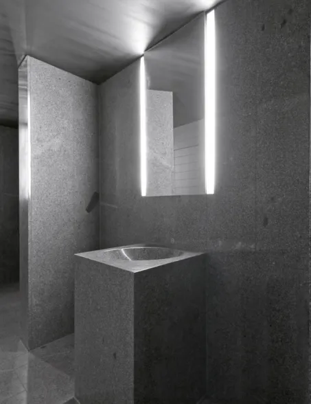 exhibition room with visible rocks