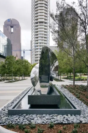 art sculpture in a fountain