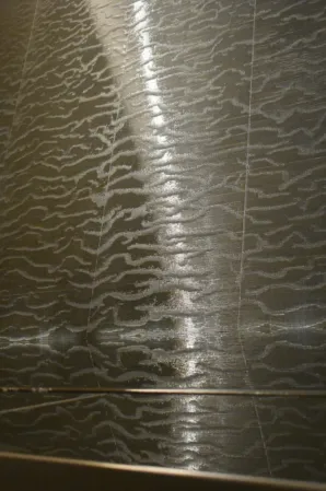 water wall made of black granite
