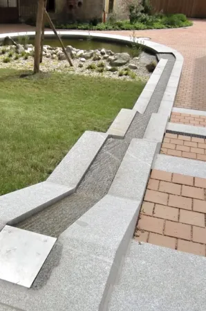 runnel following a staircase