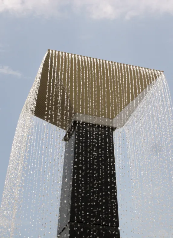 obelisk with waterfall effect