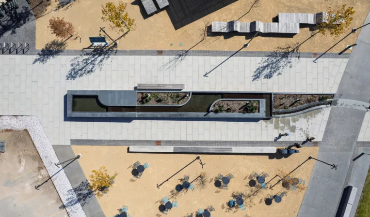 top view of an artificial runnel