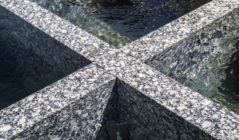 fountain made of solid granite