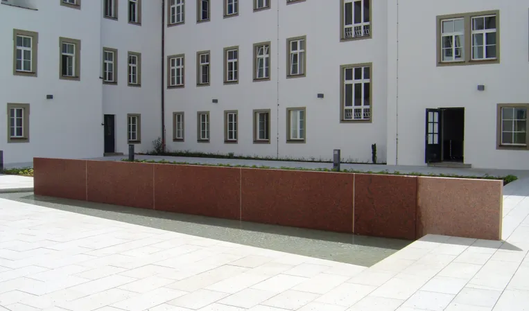 water wall in the government building of Regensburg