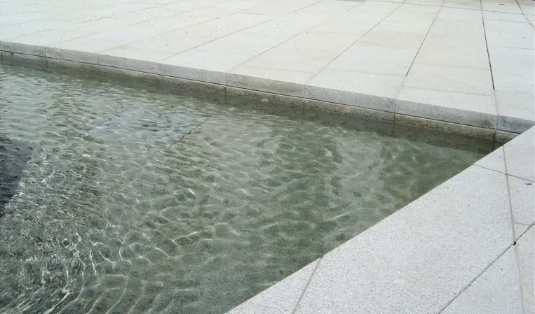 water basin of a water wall
