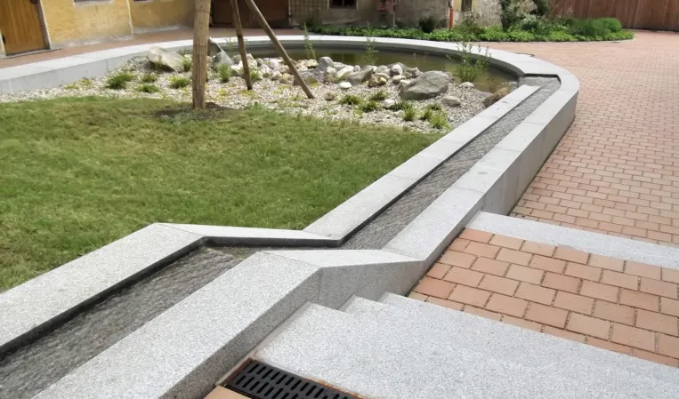 runnel following a staircase