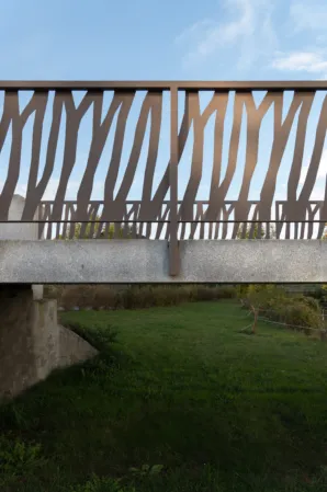 Custom railing with floral pattern
