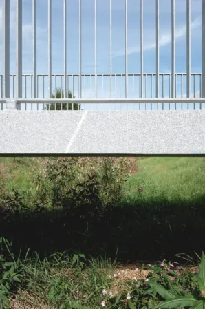 Side view of a granite bridge