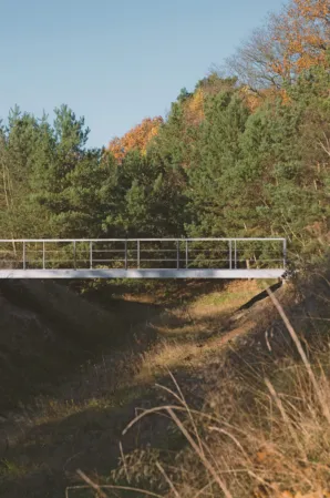 Granite bridge in autumn scenery