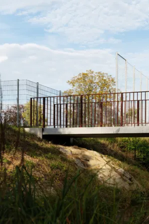 Granite pedestrian bridge in Neuhaus am Inn