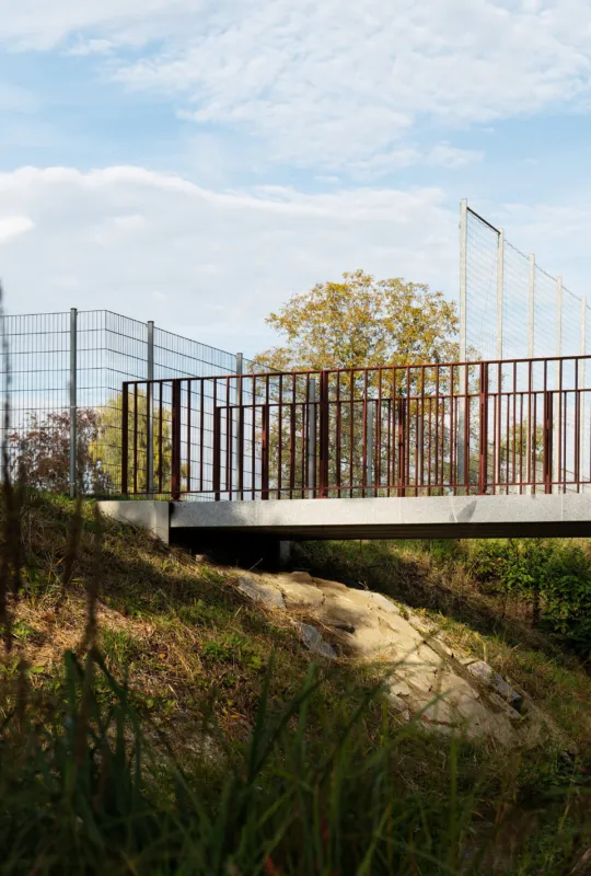 Granite pedestrian bridge in Neuhaus am Inn
