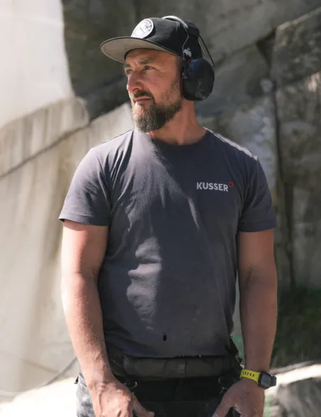 a portrait of a quarry master