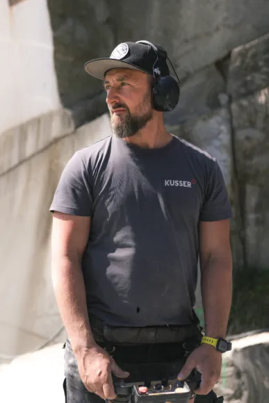 a portrait of a quarry master
