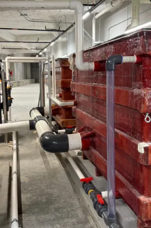 Resorvoir Tank of a qater feature in a basement