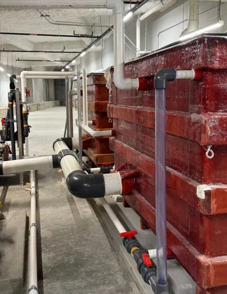 Resorvoir Tank of a qater feature in a basement