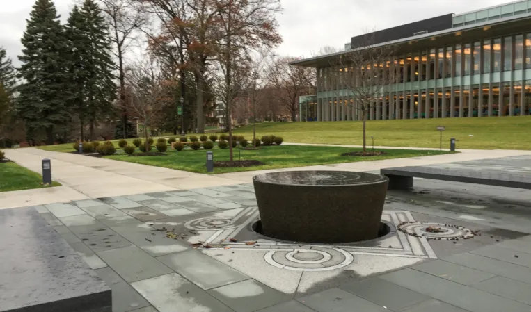 Granite modular bowl fountain and bench